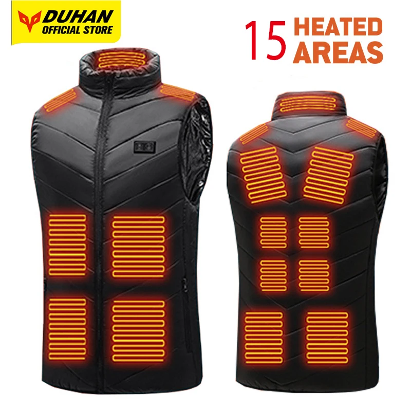 Зимний теплый жилет с 15 отсеками, с двойным управлением, с электрическим подогревом, для всего тела, теплый хлопчатобумажный жилет, с регулируемым контролем температуры
Зимний теплый жилет с 15 отсеками, с двойным управлением, с электрическим подогревом, для всего тела, теплый хлопчатобумажный жилет, с регулируемым контролем температуры