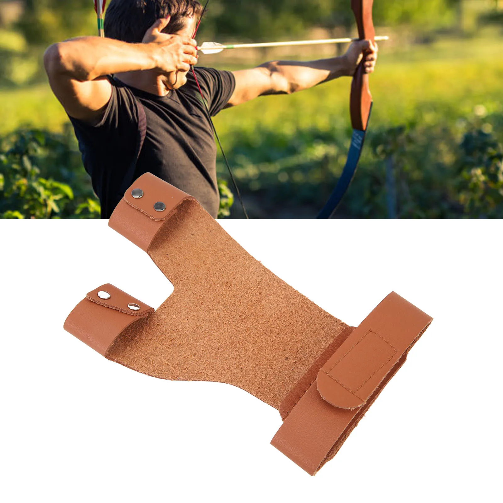 Archery Shooting Glove Brown Hand Guard PU Leather 2 Finger Protector Left Hand Protective Guard
Archery Shooting Glove Brown Hand Guard PU Leather 2 Finger Protector Left Hand Protective Guard