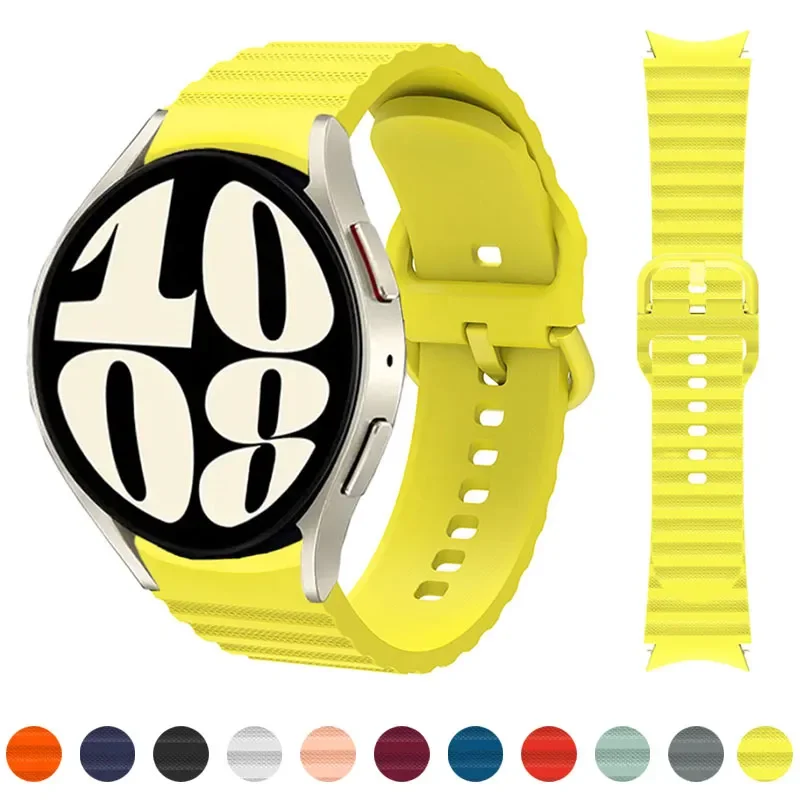 Official Wave Strap For Samsung Watch 6-5-4 40mm 44mm Watch 4/6 Classic 42 43 46 47mm No Gap Silicone Bracelet Watch 5 Pro 45mm
Official Wave Strap For Samsung Watch 6-5-4 40mm 44mm Watch 4/6 Classic 42 43 46 47mm No Gap Silicone Bracelet Watch 5 Pro 45mm
