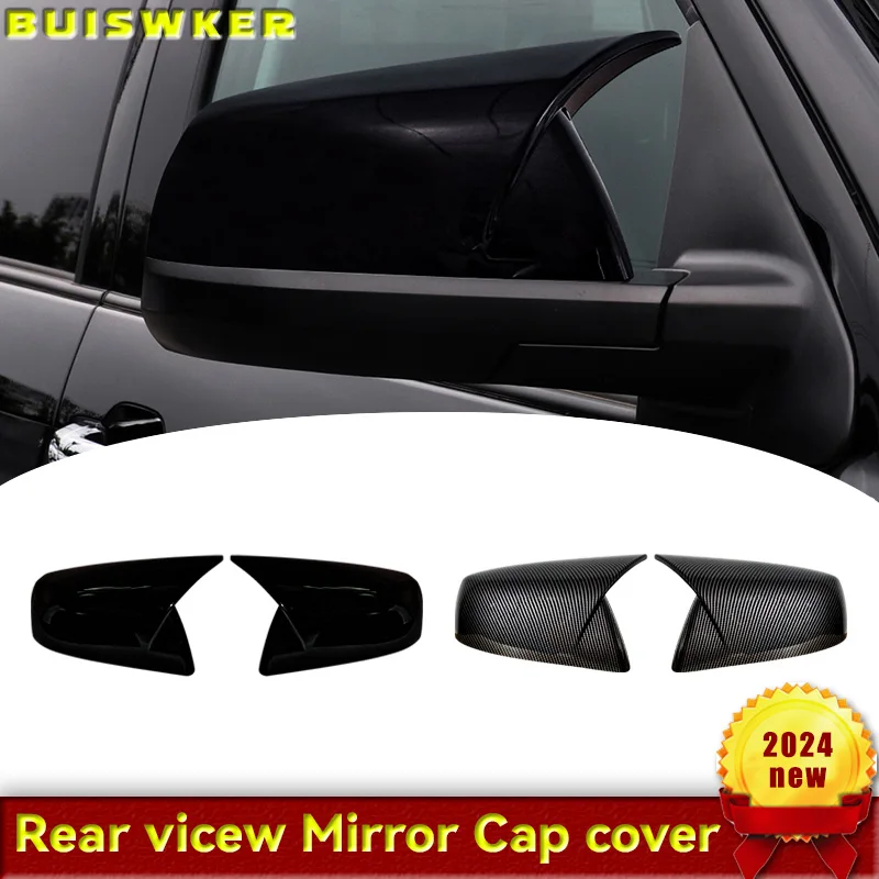 

Rearview Side Mirror Trim Cover Cap Fit For Toyota Tundra 2010-2021 External Car Accessories Glossy Black Carbon pattern