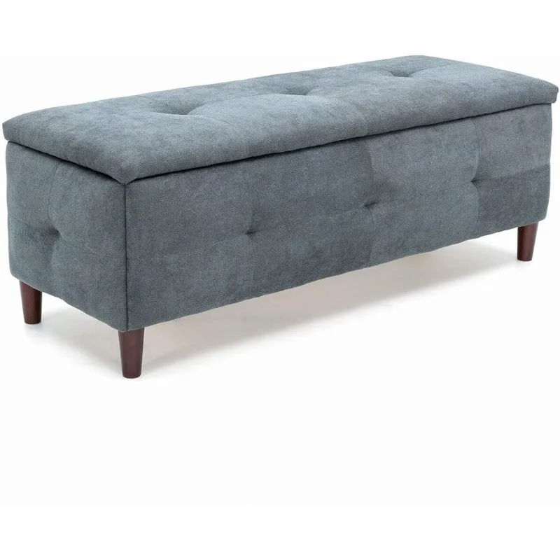 Panana Rectangle Tufted Lift Top Storage Ottoman Bench, Footstool with Solid Wood Legs Upholstered Storage Bench, Gray Linen
Panana Rectangle Tufted Lift Top Storage Ottoman Bench, Footstool with Solid Wood Legs Upholstered Storage Bench, Gray Linen