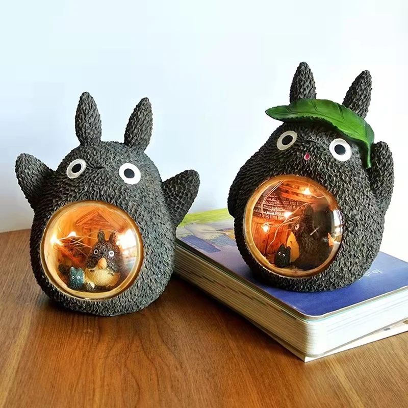 Anime Totoro With Leaf Action Figure LED Night Light My Neighbor Totoro Star Light Resin Collection Model Doll Kid Toy Gift
Anime Totoro With Leaf Action Figure LED Night Light My Neighbor Totoro Star Light Resin Collection Model Doll Kid Toy Gift