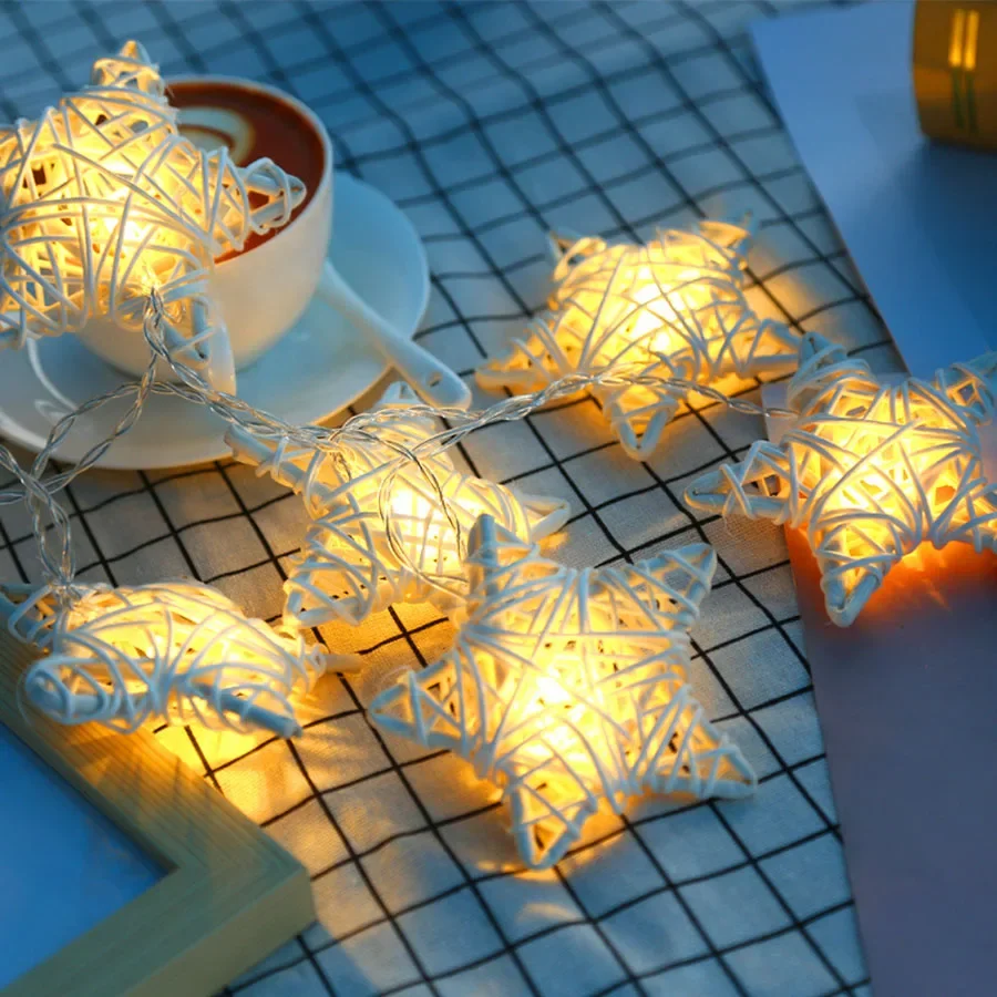 5M 20 LED Rattan Star String Lights Plug in Christmas Star Garland Light Tree Decoration Holiday Wedding Party Star String Light
5M 20 LED Rattan Star String Lights Plug in Christmas Star Garland Light Tree Decoration Holiday Wedding Party Star String Light