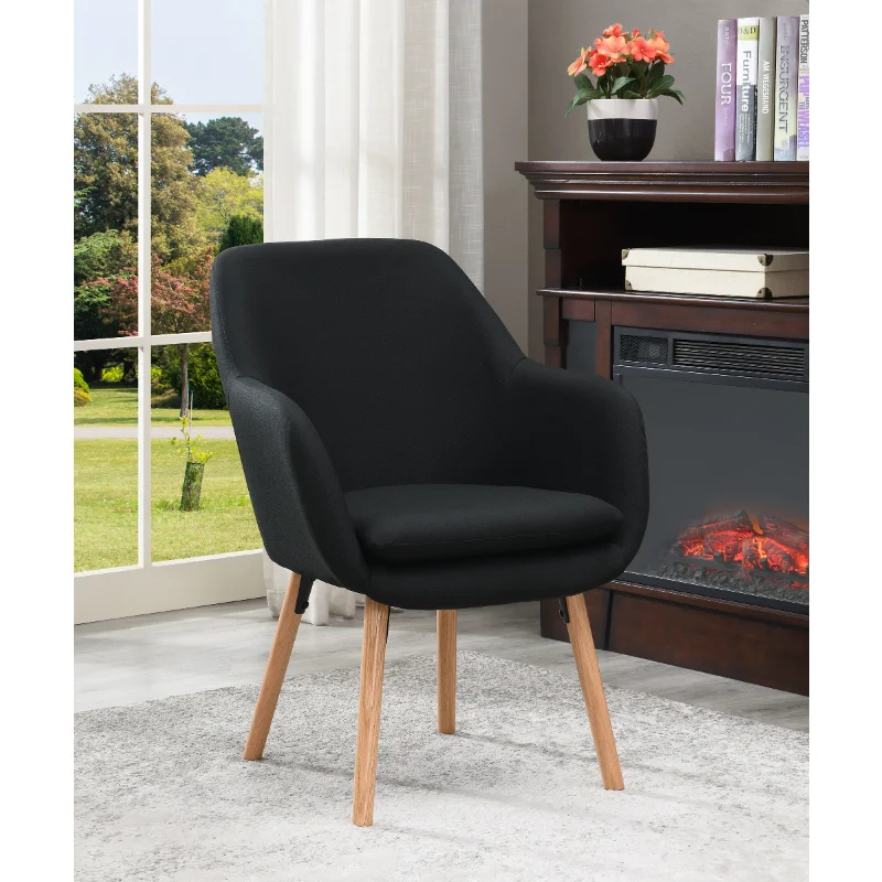 Convenience Concepts Take a Seat Charlotte Wingback Accent Chair, Black Linen accent chairs for living room bedroom chair
Convenience Concepts Take a Seat Charlotte Wingback Accent Chair, Black Linen accent chairs for living room bedroom chair