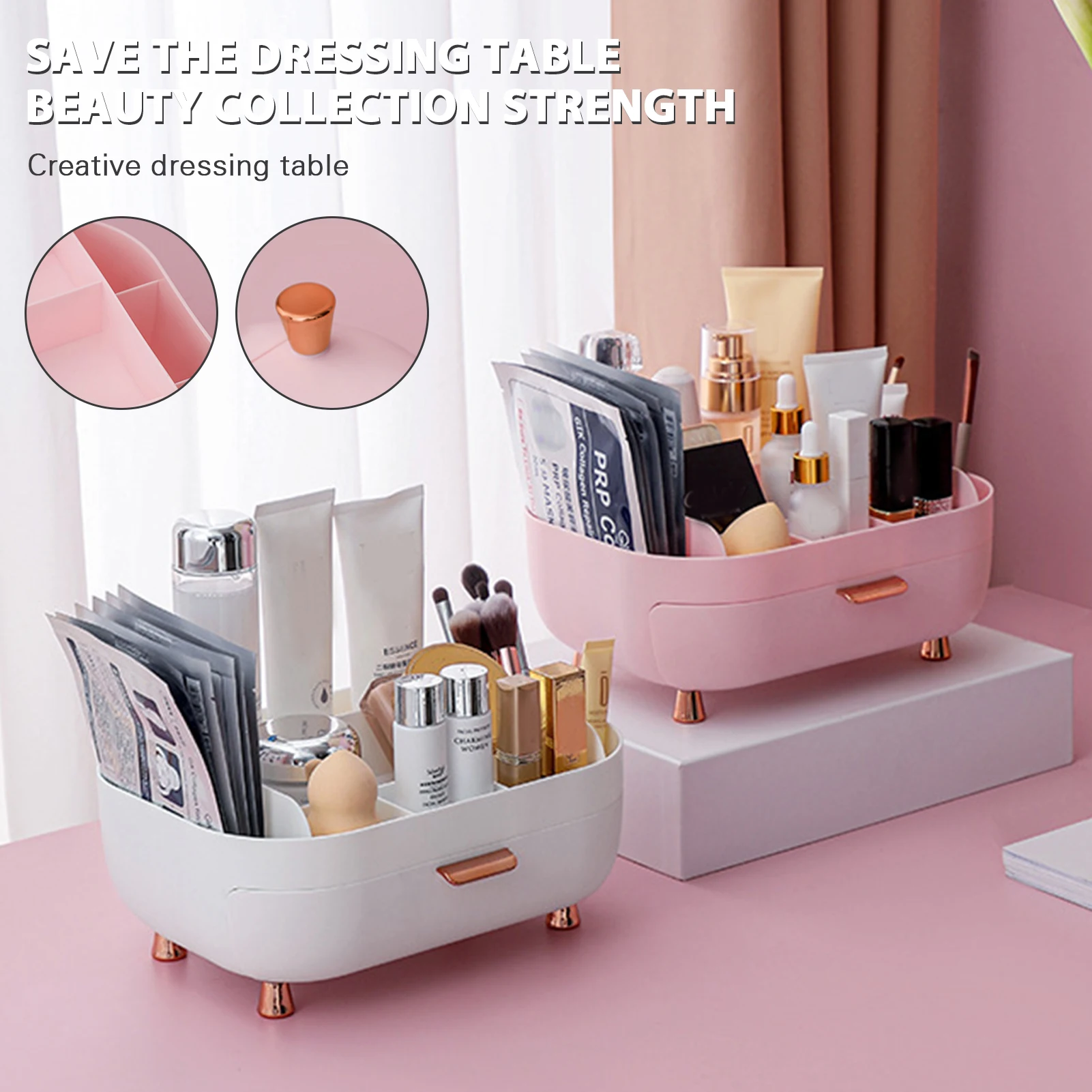 Practical Cosmetic Organiser with Multi Compartments for Makeup Nails Polish Durable PP Makeup Box
Practical Cosmetic Organiser with Multi Compartments for Makeup Nails Polish Durable PP Makeup Box