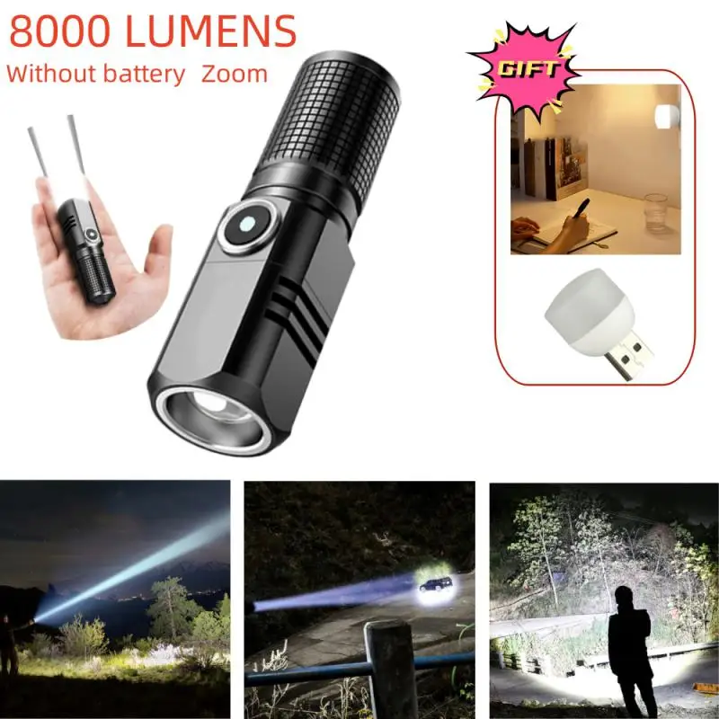 Powerful Led Flashlight XHP70 4 Core Built In Battery Shot Long Smart Type-c Rechargeable Flash Light EDC Torch Lamp For Camping
Powerful Led Flashlight XHP70 4 Core Built In Battery Shot Long Smart Type-c Rechargeable Flash Light EDC Torch Lamp For Camping