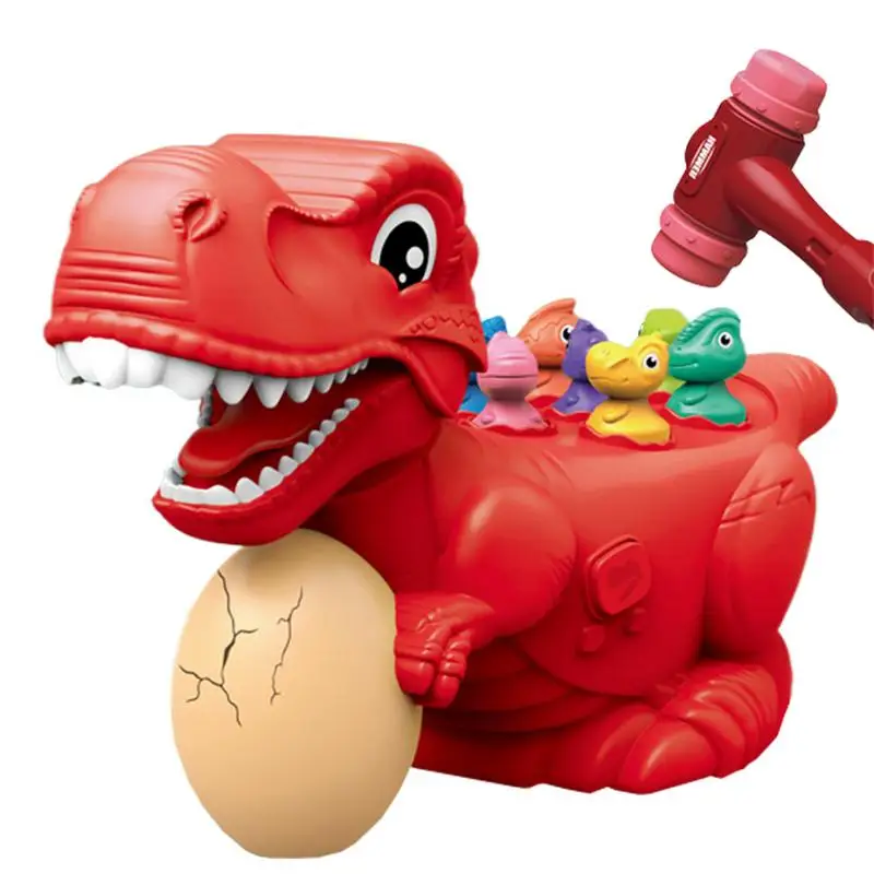 

Pounding Toys For Kids Dinosaur Eggs Sound & Light Popping Game Random Hammer Color Battery Powered Breakthrough Game For Ages 2