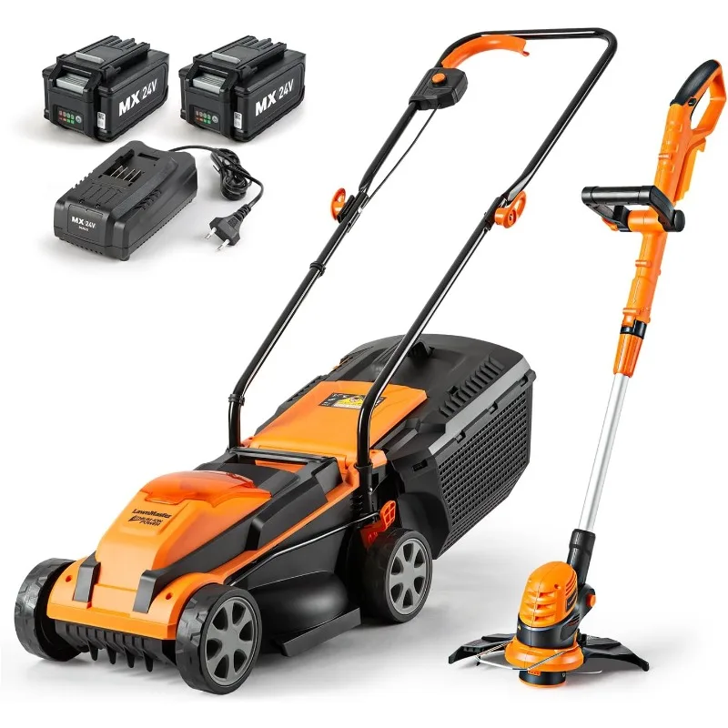 LawnMaster 20VMWGT 24V Max 13-inch Lawn Mower and Grass Trimmer 10-inch Combo with 2x4.0Ah Batteries and Charger
LawnMaster 20VMWGT 24V Max 13-inch Lawn Mower and Grass Trimmer 10-inch Combo with 2x4.0Ah Batteries and Charger