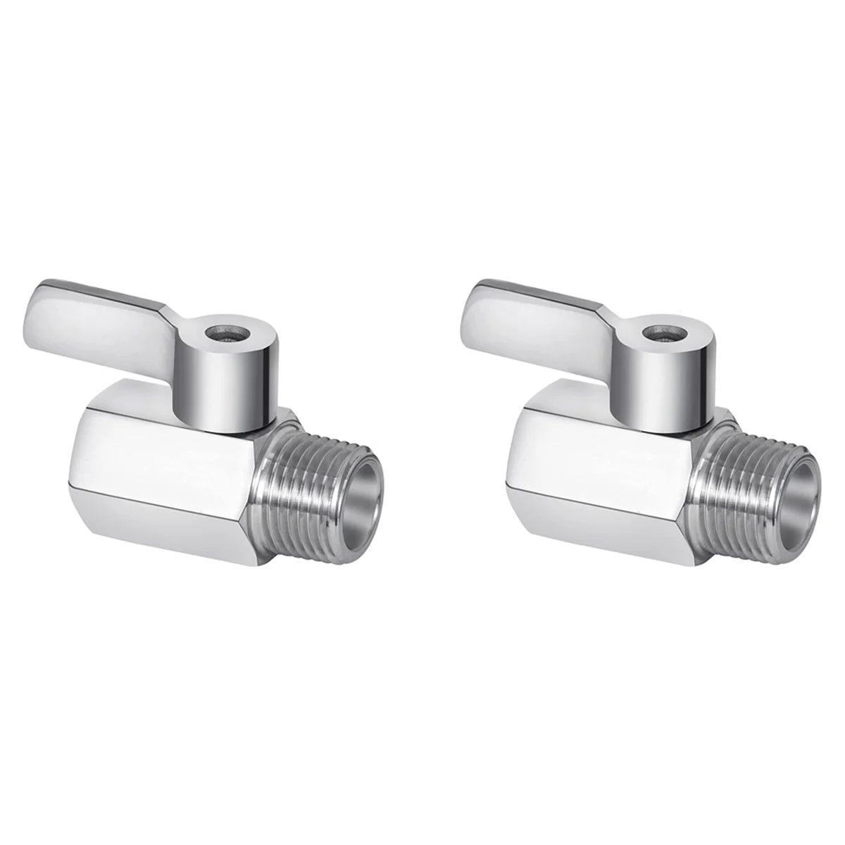 Shower Head Shut Off Valve, 304 Stainless Steel Mini Ball Valve NPT Thread(1/2Inch Male x 1/2Inch Female),2 Pack
Shower Head Shut Off Valve, 304 Stainless Steel Mini Ball Valve NPT Thread(1/2Inch Male x 1/2Inch Female),2 Pack