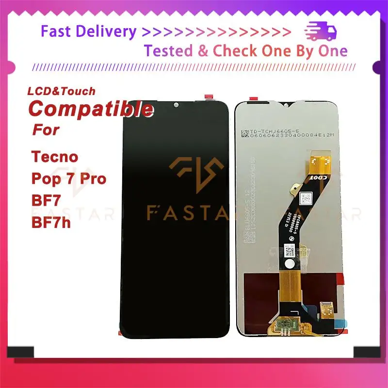 ЖК-дисплей 6,6 "для Tecno Pop 7Pro BF7 BF7h, сенсорный дигитайзер в сборе, сменный экран для Tecno Pop 7 Pro BF7 BF7h, оригинал
ЖК-дисплей 6,6 "для Tecno Pop 7Pro BF7 BF7h, сенсорный дигитайзер в сборе, сменный экран для Tecno Pop 7 Pro BF7 BF7h, оригинал