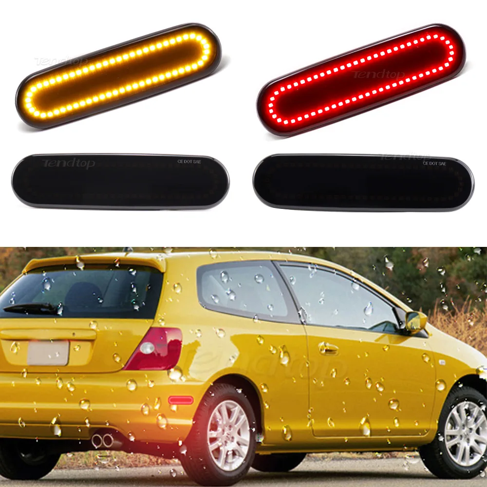 4PCS Lights Front Amber Rear Red Car LED Fender Flare Lamps Side Marker Lights For Honda Civic Si EP3 2002 2003 2004 2005 3 Door
4PCS Lights Front Amber Rear Red Car LED Fender Flare Lamps Side Marker Lights For Honda Civic Si EP3 2002 2003 2004 2005 3 Door
