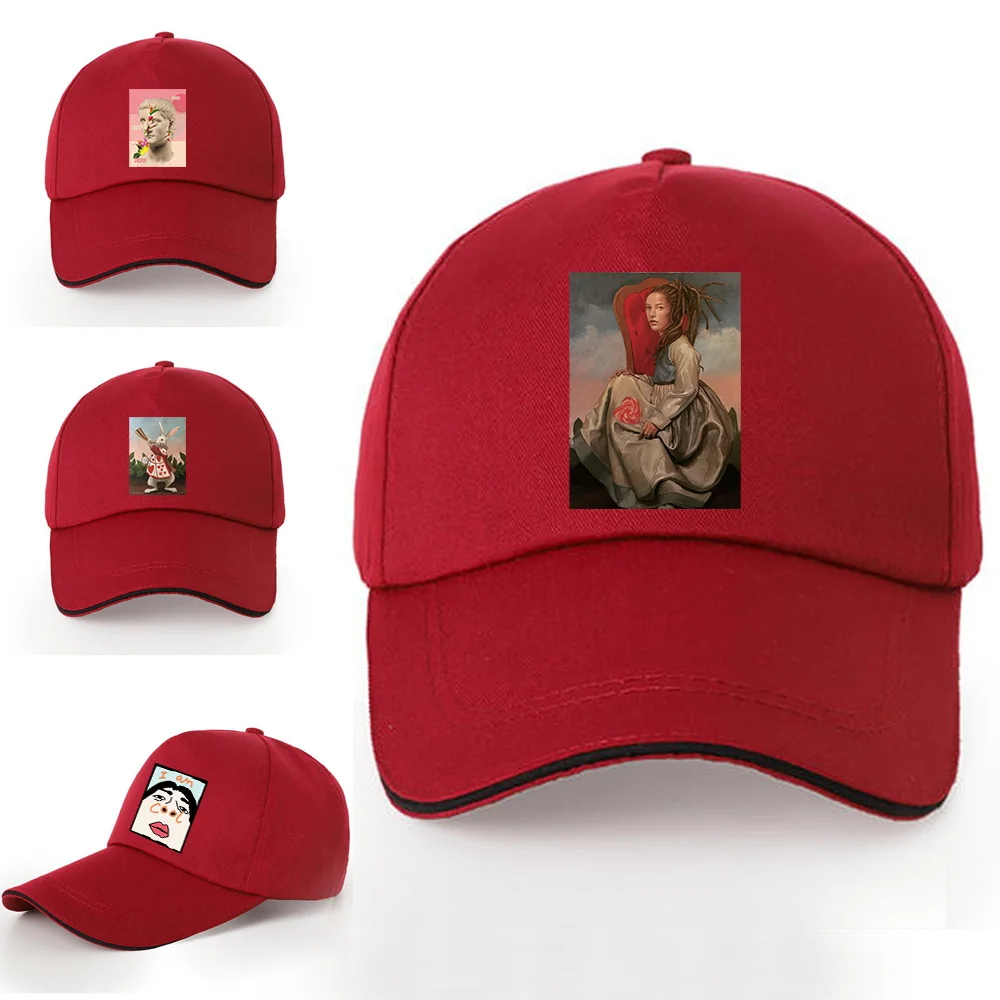 Fashion Baseball Cap Men Women Summer Sun Visor Caps Funny Print Fishing Hat Unisex-Teens Red Adjustable Back Buckle Hip Hop Hat
Fashion Baseball Cap Men Women Summer Sun Visor Caps Funny Print Fishing Hat Unisex-Teens Red Adjustable Back Buckle Hip Hop Hat
