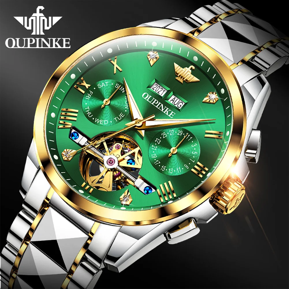 OUPINKE New Diving Mechanical Watch for Men TOP Brand Tourbillon Waterproof Sapphire Luminous Date Business Automatic Mens Watch
OUPINKE New Diving Mechanical Watch for Men TOP Brand Tourbillon Waterproof Sapphire Luminous Date Business Automatic Mens Watch