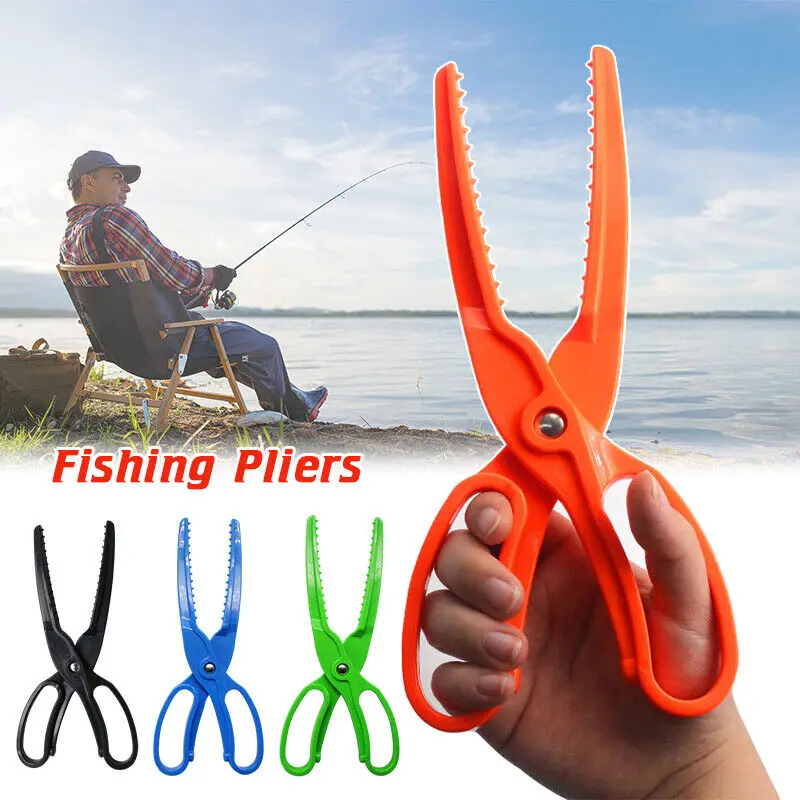 

Long Fishing Grip Pliers Serrated 25cm 9.84inch Jaws Fish Controller Floating Fish Tong Fishing Tackle Plier Gear Accessory