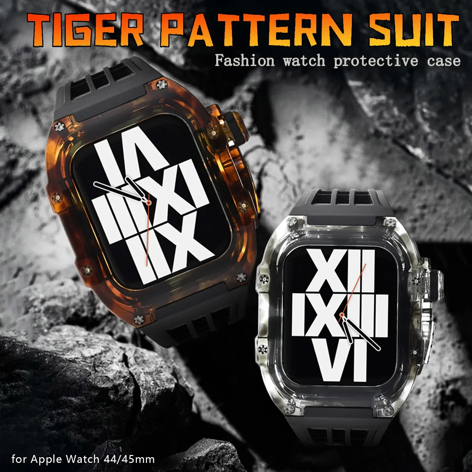 AppleWatch protective case suitable for Apple watch modification case, watch integrated modification tiger pattern kit 44/45
AppleWatch protective case suitable for Apple watch modification case, watch integrated modification tiger pattern kit 44/45
