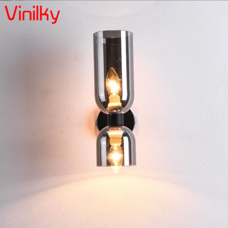 

Nordic Led Wall Lamps Inside Glass Corridor Stairs Lighting Fixture Minimalist Aisle Beside Wall Sconce Study Living Room Decora