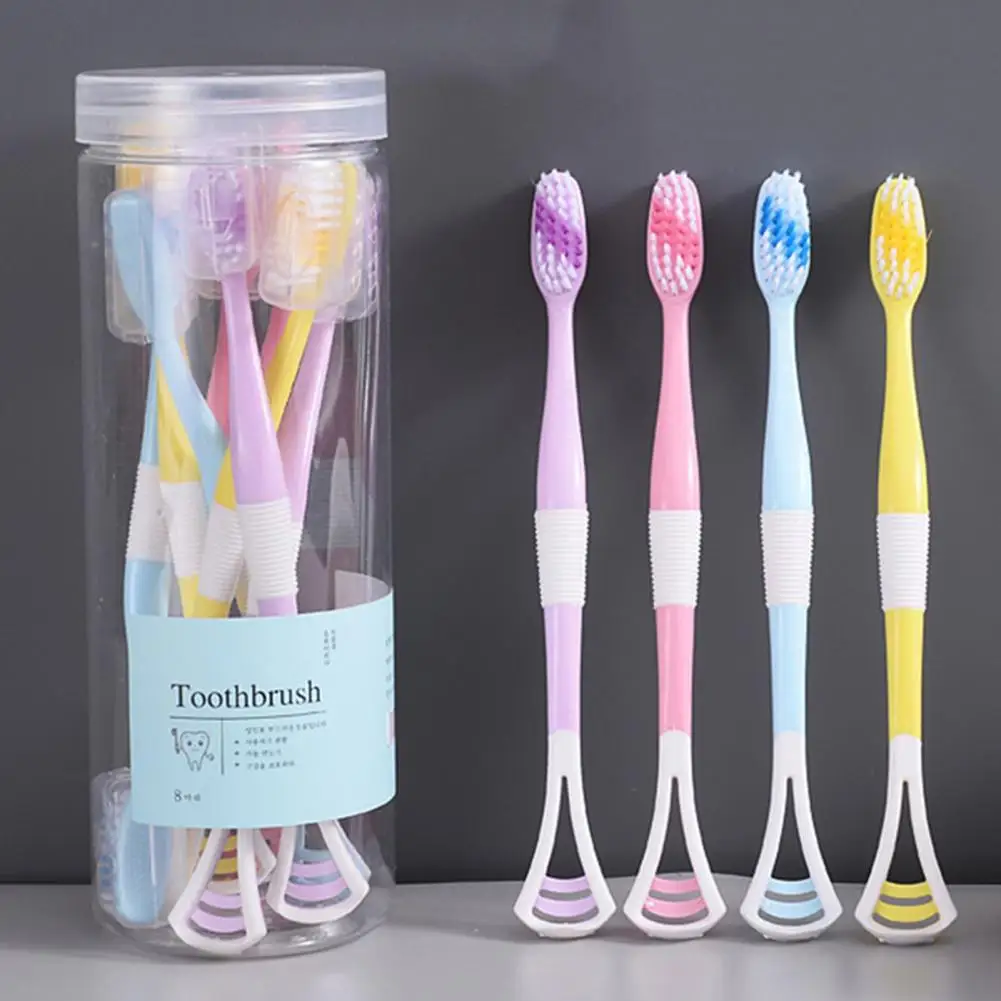 

Excellent Manual Toothbrush Silicone Tongue Scraping Toothbrush Soft Bristle Oral Care Bamboo Charcoal Teeth Cleaning Brush
