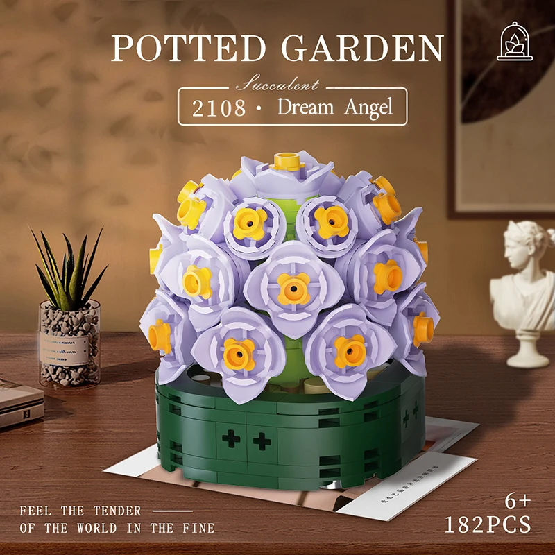 DIY MOC Building Blocks Flower Bouquet Succulents Brick Home Desktop Decor Potted Plants Puzzle Assembled Children's Toy Gift
DIY MOC Building Blocks Flower Bouquet Succulents Brick Home Desktop Decor Potted Plants Puzzle Assembled Children's Toy Gift