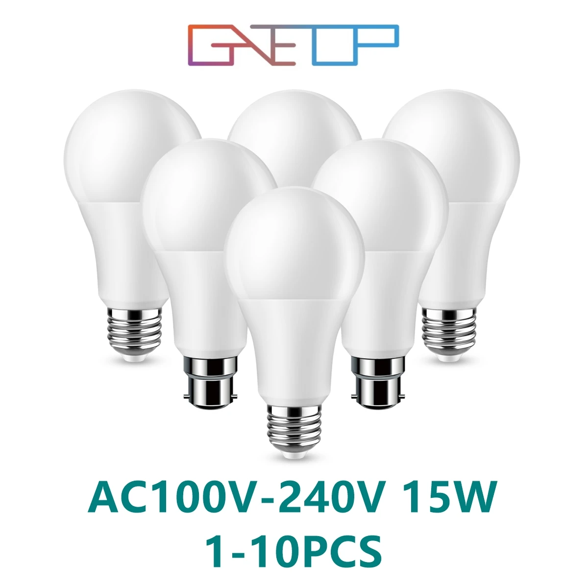 

LED high power bulb A60 AC100V-240V E27 B22 15W 100LM/W 3000K/4000K/6000K super bright warm white light for mall home lighting
