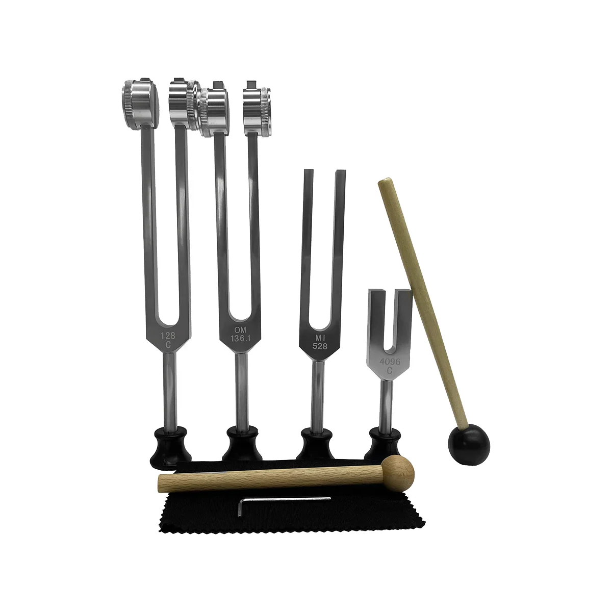 4Pcs Tuning Fork Set (4096C, MI528, 128C, OM136.1) for Solfeggio,for Chakra,Sound Therapy,Reliever Stress
4Pcs Tuning Fork Set (4096C, MI528, 128C, OM136.1) for Solfeggio,for Chakra,Sound Therapy,Reliever Stress