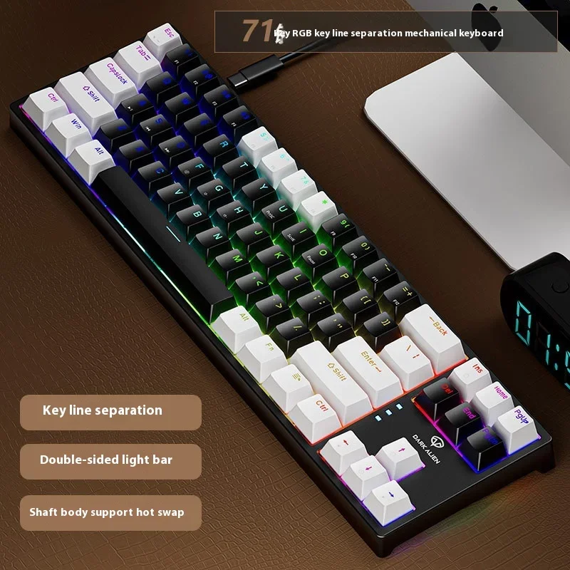 Проводная Механическая клавиатура K710 Esports, персонализированная эргономичная клавиатура Rgb Type C с разделением клавиш и линий, сменная ось, для игр и офиса
Проводная Механическая клавиатура K710 Esports, персонализированная эргономичная клавиатура Rgb Type C с разделением клавиш и линий, сменная ось, для игр и офиса