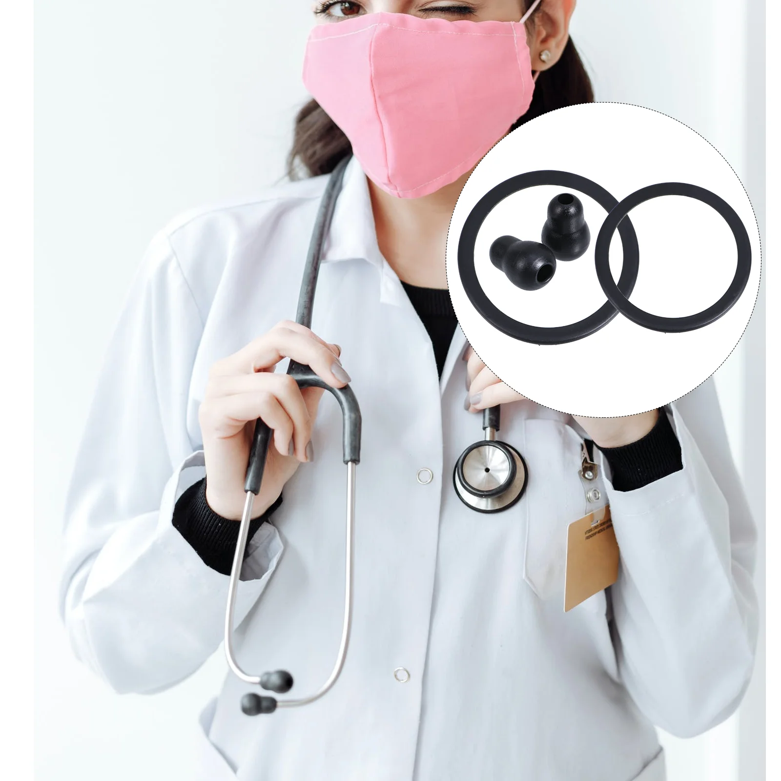 Durable Stethoscope Earplug Replacement Earbud for Hospital Clinic isolate the interference from external noise PVC Earbud
Durable Stethoscope Earplug Replacement Earbud for Hospital Clinic isolate the interference from external noise PVC Earbud