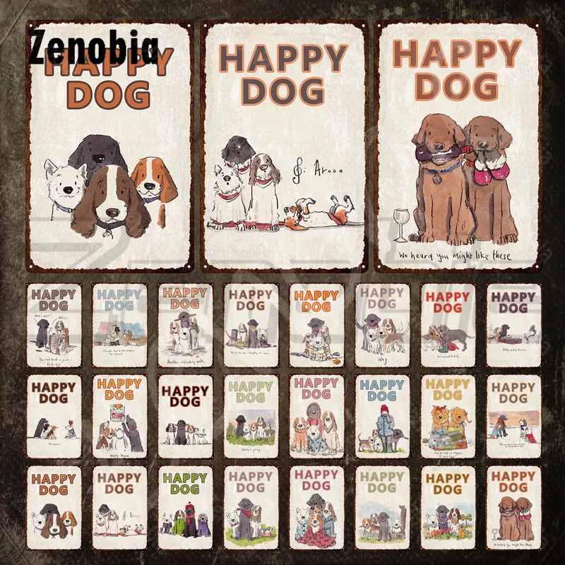 Happy Dog Tin Sign Cute Dogs Metal Sign Cartoon Animals Metal Poster Decorative Tin Plate Vintage Tin Plaque for Room Decoration
Happy Dog Tin Sign Cute Dogs Metal Sign Cartoon Animals Metal Poster Decorative Tin Plate Vintage Tin Plaque for Room Decoration