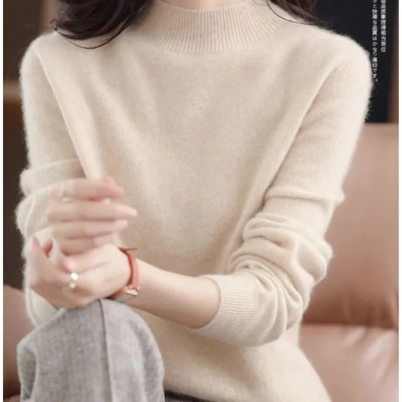 Women Sweaters Autumn Winter Long Sleeve Pullovers Knitwears Warm Pullovers Korean Cashmere Bottoming Shirts Slim Fit Jumper
Women Sweaters Autumn Winter Long Sleeve Pullovers Knitwears Warm Pullovers Korean Cashmere Bottoming Shirts Slim Fit Jumper
