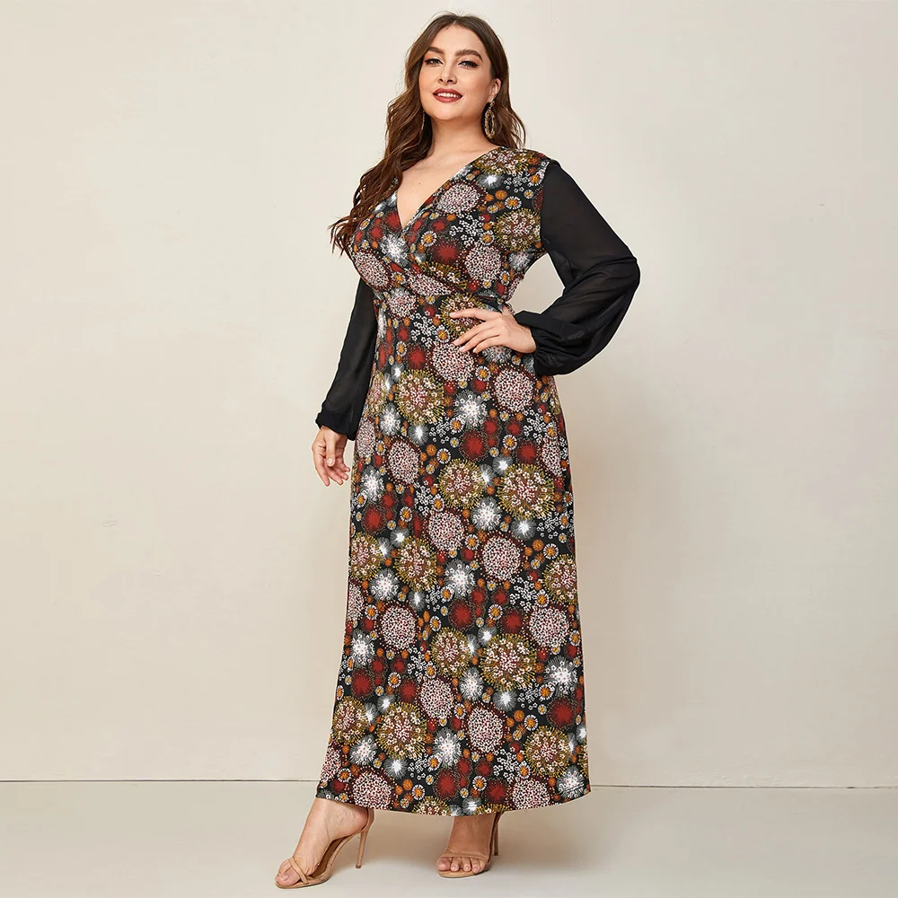 Plus Size Women Dresses Spring Summer New Fashion Print Splicing Elegant Dresses Large Size Casual Ladies Commuter V-neck Dress
Plus Size Women Dresses Spring Summer New Fashion Print Splicing Elegant Dresses Large Size Casual Ladies Commuter V-neck Dress