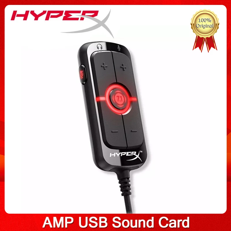 Оригинальная игровая акустическая карта HyperX USB AMP7.1 с Виртуальным объемным звуком
