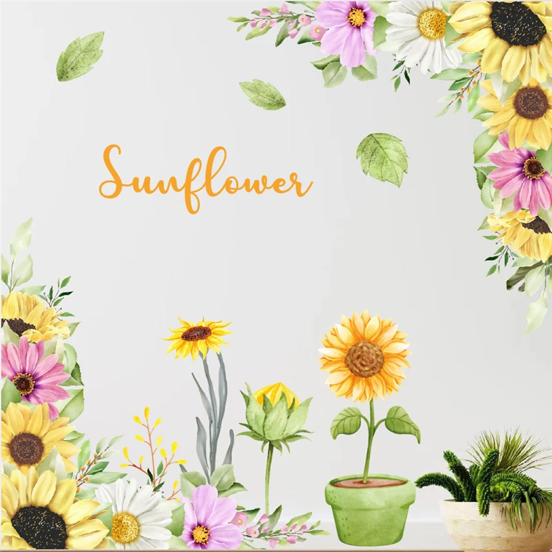 Colourful Sunflowers Pot Wall Stickers For Office Store Studio Home Decoration Diy Plant Mural Art Pvc Decals Pastoral Posters
Colourful Sunflowers Pot Wall Stickers For Office Store Studio Home Decoration Diy Plant Mural Art Pvc Decals Pastoral Posters