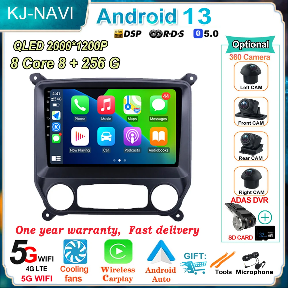 Android 13 for Chevrolet Silverado 2014-2018 GMC Sierra VIA Vtrux Truck 2014 - 2018 GPS Car Radio Stereo No DVD
Android 13 for Chevrolet Silverado 2014-2018 GMC Sierra VIA Vtrux Truck 2014 - 2018 GPS Car Radio Stereo No DVD
