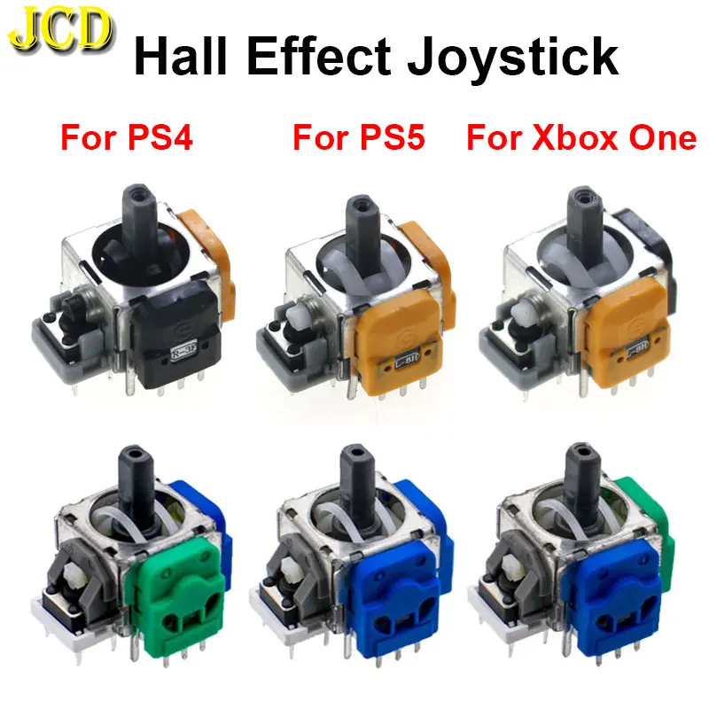 

JCD 2 Piece 3D Analog Stick Sensor Potentiometer Module Hall Effect Joystick For PS4 Pro Slim PS5 Xbox One Controller