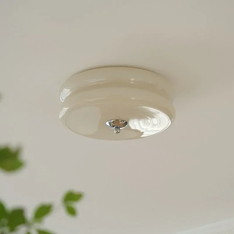 Mid-Ancient French Style Nordic Simple Cream Ceiling Lamp Bedroom Aisle Master Bedroom Hallway Atmosphere Glass Lamp Lamps 
Mid-Ancient French Style Nordic Simple Cream Ceiling Lamp Bedroom Aisle Master Bedroom Hallway Atmosphere Glass Lamp Lamps