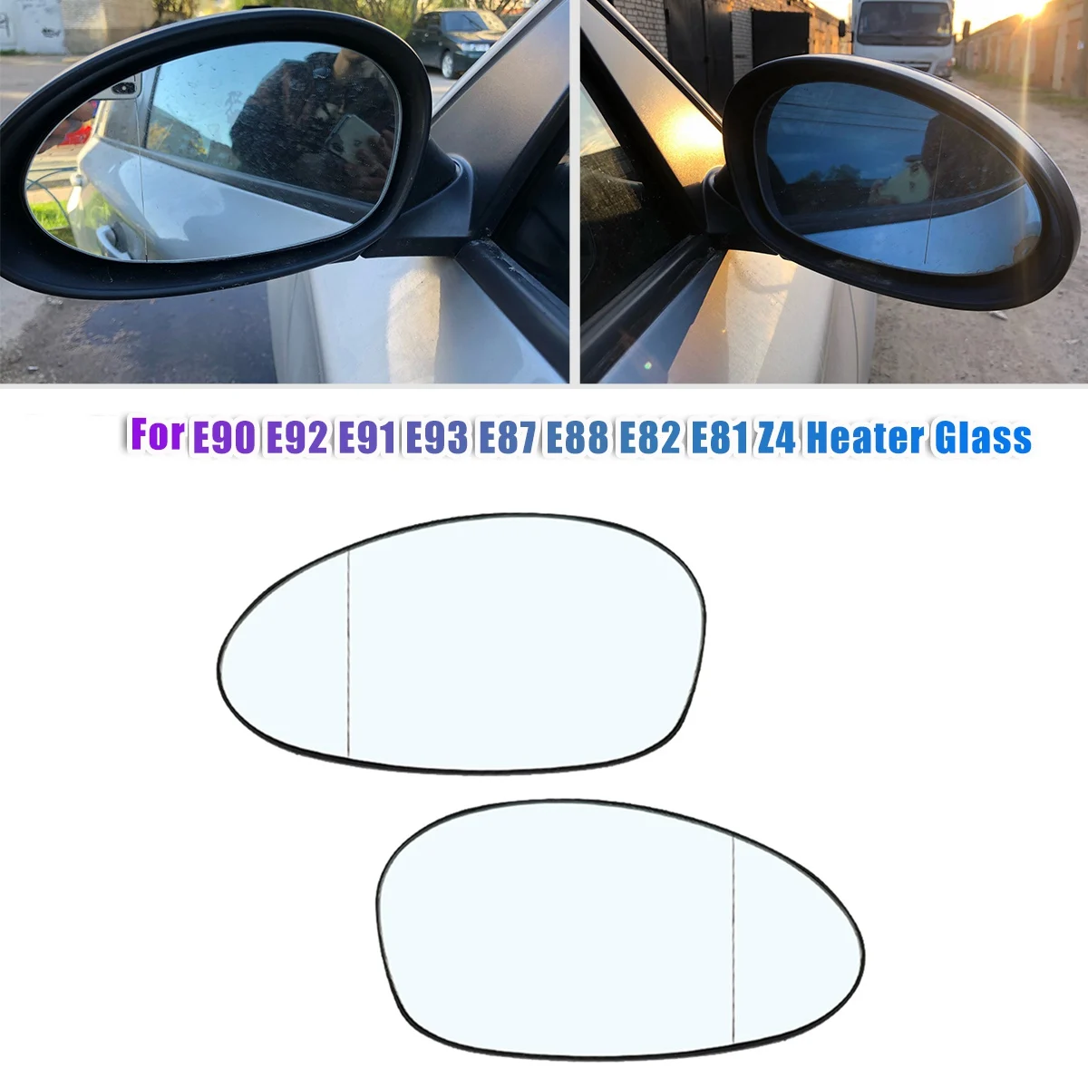 

2 шт. автомобильное боковое зеркало заднего вида с подогревом противотуманное стекло для BMW E92 E91 E93 E90 E87 E88 E82 E81 Z4 51167145267