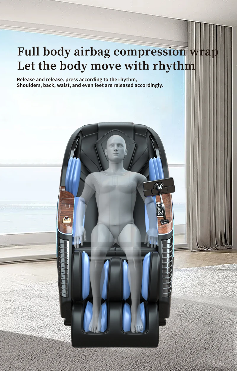 3D Zero Gravity Massage Chair with Full Body Airbags Hifi Bluetooth Music Foldable Portable-Cheap Price Armchair Massage