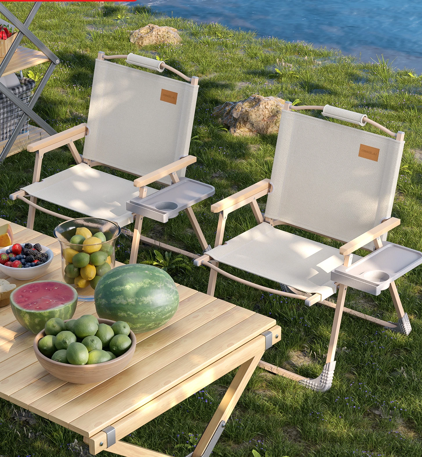 

Outdoor tables, chairs, camping backrests, folding chairs, beach chairs, portable lunch loungers