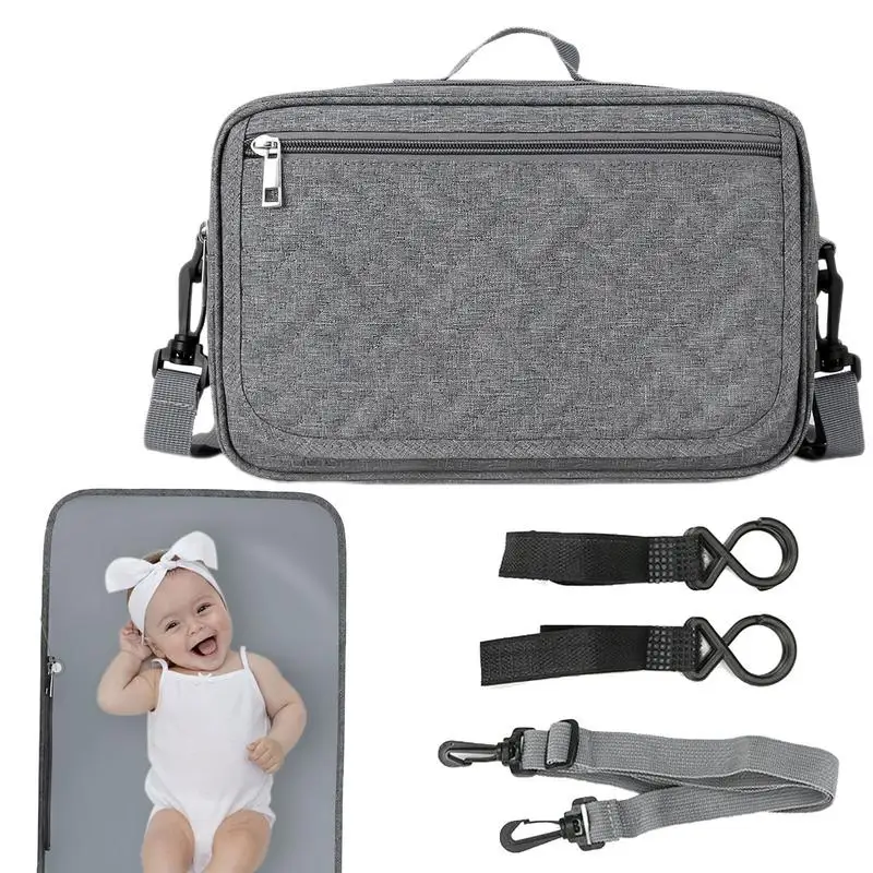 

Kid Stroller Bag Diaper Stackers & Caddies With Portable Changing Pad Kid Diaper Caddy Tote Stroller Bag Nursery Storage Bin