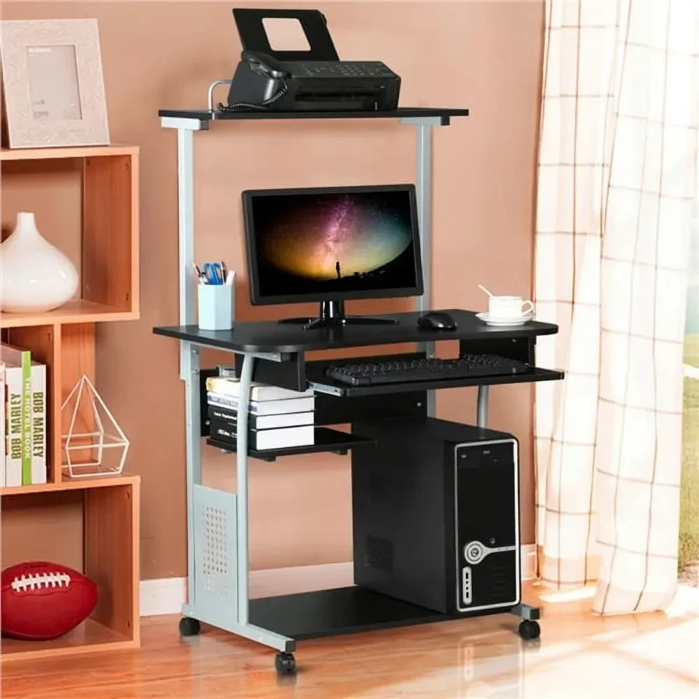 Black/Gray Desk Table Metal Portable Computer Desk With 4 Storage Shelves and Keyboard Tray Room Desks Furniture Pliante Reading
Black/Gray Desk Table Metal Portable Computer Desk With 4 Storage Shelves and Keyboard Tray Room Desks Furniture Pliante Reading