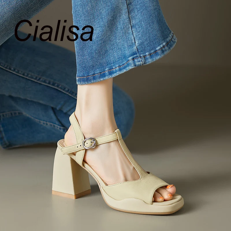 Cialisa Genuine Leather Sandal 2023 Summer Open-Toed Platform Women Shoes Handmade Elegant Party 8.5cm High Heels Ladies Sandals
Cialisa Genuine Leather Sandal 2023 Summer Open-Toed Platform Women Shoes Handmade Elegant Party 8.5cm High Heels Ladies Sandals