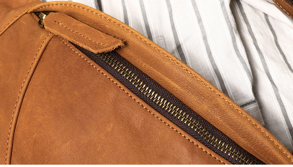 Crazy Horse Leather Waist Bag Men's Genuine Leather Crossbody Chest Pack Outdoor Sports Phone Pouch Adjustable Belt Bag Crazy Horse Leather Waist Bag Men's Genuine Leather Crossbody Chest Pack Outdoor Sports Phone Pouch Adjustable Belt Bag