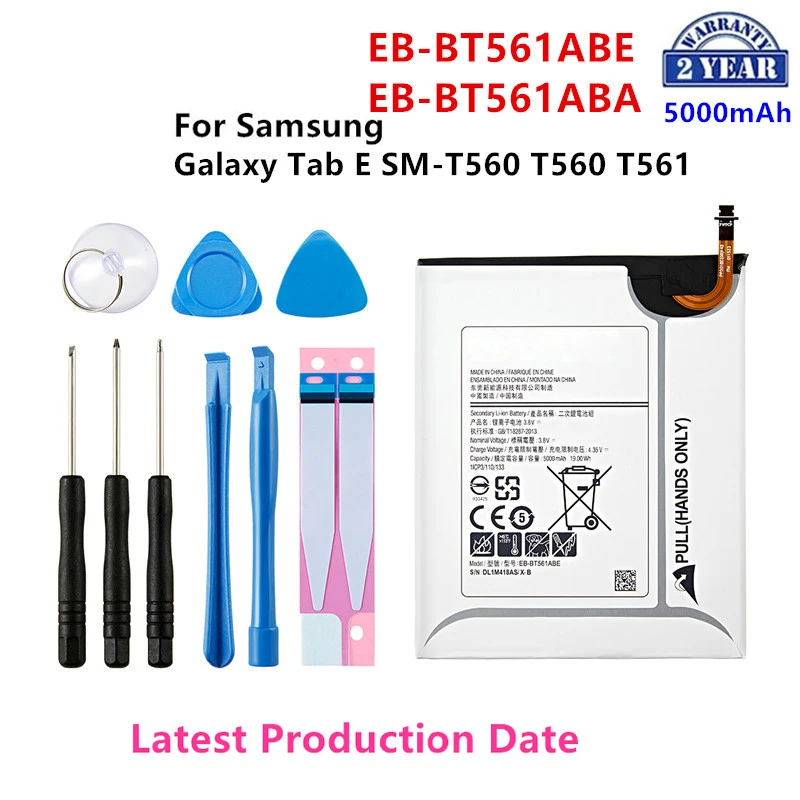 

Brand New Tablet EB-BT561ABE EB-BT561ABA 5000mAh Battery For Samsung Galaxy Tab E T560 T561 SM-T560 Tablet Battery +Tools