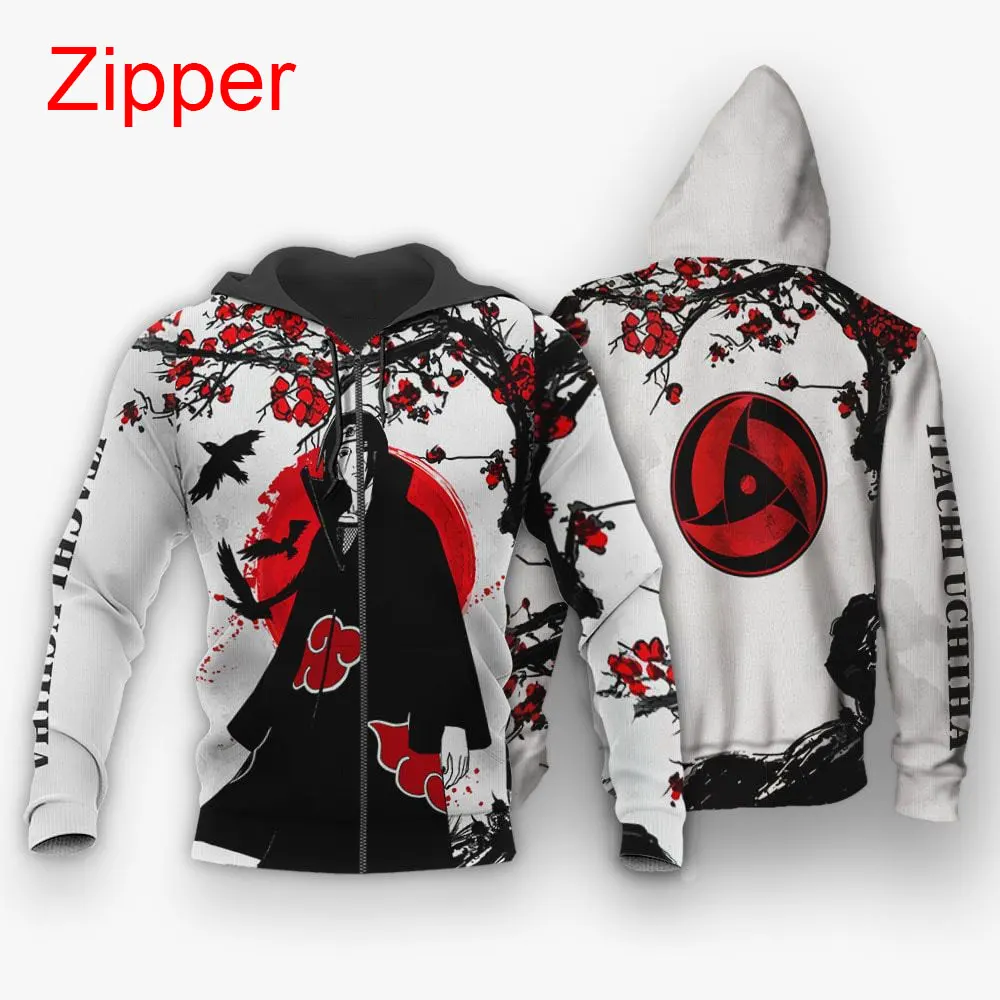 

Uchiha Itachi Hoodie Naruto Cartoon Japan Style Anime Men Women Children Zipper Sweatshirt 2024 New Fashion Jacket Coats