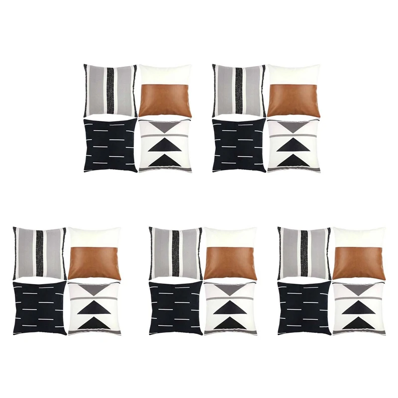 20Pcs 18X18 Inch Modern Design Short Plush Black White Geometric Faux Leather Set (18 Inch X 18 Inch)
20Pcs 18X18 Inch Modern Design Short Plush Black White Geometric Faux Leather Set (18 Inch X 18 Inch)