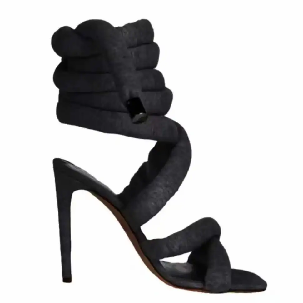 Designer Summer New Square Toe Stiletto Super High Heel Cross Strap Ankle Strap Fashion Catwalk Plus Size Rope Sandals For Women
Designer Summer New Square Toe Stiletto Super High Heel Cross Strap Ankle Strap Fashion Catwalk Plus Size Rope Sandals For Women