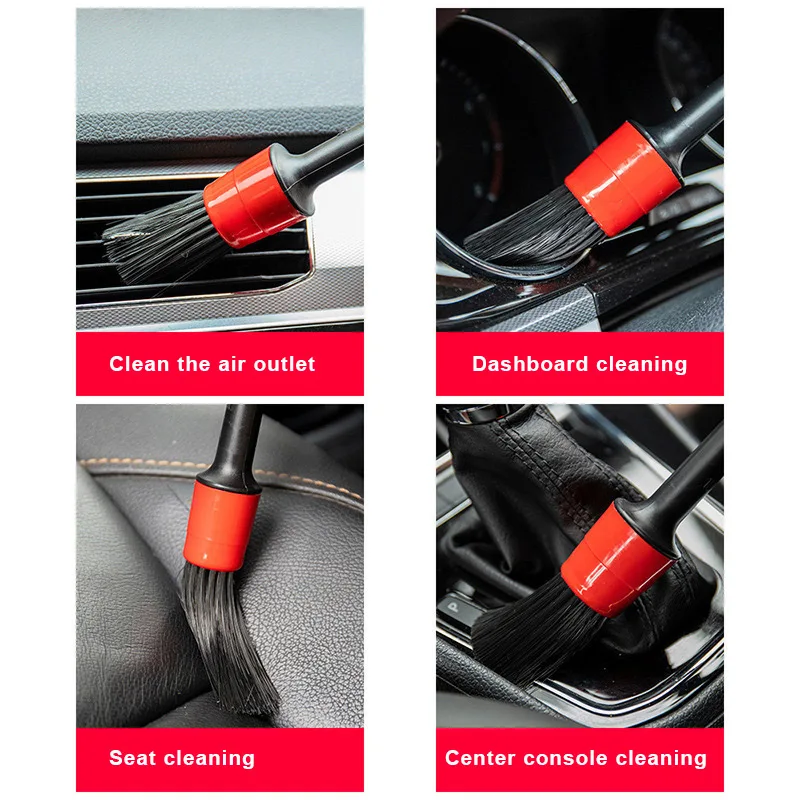 Detailing Brush Set 5 Sizes Premium Mixed Fiber Plastic Handle Automotive Detail Brushes For Cleaning Wheels Car Clean Dead Spot
Detailing Brush Set 5 Sizes Premium Mixed Fiber Plastic Handle Automotive Detail Brushes For Cleaning Wheels Car Clean Dead Spot