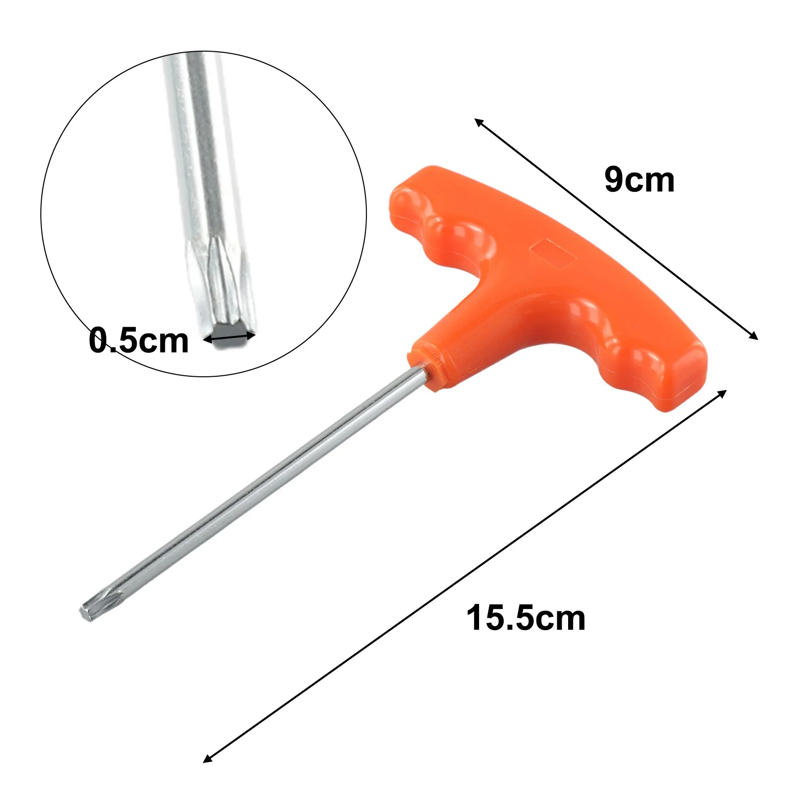 

T Handle Screwdriver Driver for Stihl Plastic+Steel Orange+Silver # 0812 370 1000 Torx 15cm Universal High Quality