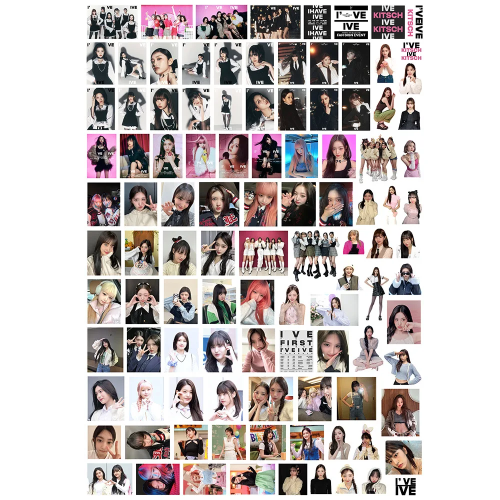

103pcs/set Kpop I-VE Sticker Postcard New Album Korean Fashion Cute Girls Group Idol Cards Photo Prints Pictures Fans Gift