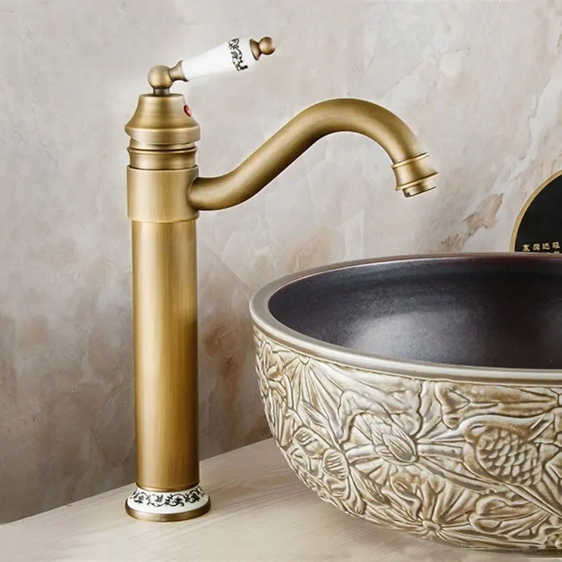 Antique Faucet Bathroom Basin Mixer 360 Rotation Spout Deck Mounted Wash Hot And Cold Water Taps ZR121
Antique Faucet Bathroom Basin Mixer 360 Rotation Spout Deck Mounted Wash Hot And Cold Water Taps ZR121
