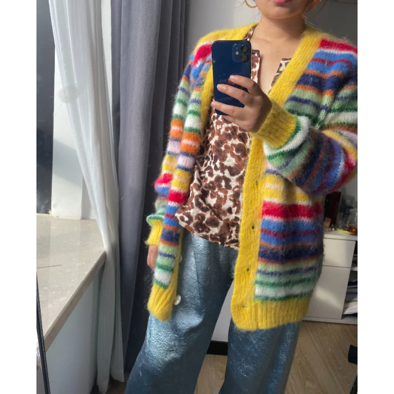 Women Colorful Wool-blend Cozy Comfortable Dopamine Sweater Cardigan 2023 Autumn Winter New In
Women Colorful Wool-blend Cozy Comfortable Dopamine Sweater Cardigan 2023 Autumn Winter New In